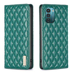 Leather Case Stands Flip Cover Holder B11F for Nokia G11 Green