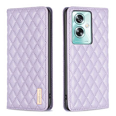 Leather Case Stands Flip Cover Holder B11F for Oppo A2 5G Purple