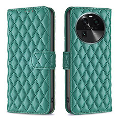 Leather Case Stands Flip Cover Holder B11F for Oppo Find X6 5G Green