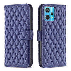 Leather Case Stands Flip Cover Holder B11F for Realme 9 4G Blue