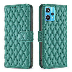 Leather Case Stands Flip Cover Holder B11F for Realme 9 4G Green