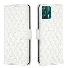 Leather Case Stands Flip Cover Holder B11F for Realme 9 Pro 5G White