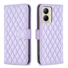 Leather Case Stands Flip Cover Holder B11F for Realme C33 Purple