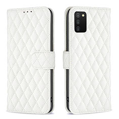 Leather Case Stands Flip Cover Holder B11F for Samsung Galaxy A02s White