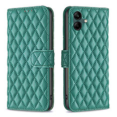 Leather Case Stands Flip Cover Holder B11F for Samsung Galaxy A04 4G Green