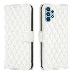 Leather Case Stands Flip Cover Holder B11F for Samsung Galaxy A32 4G White