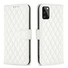 Leather Case Stands Flip Cover Holder B11F for Samsung Galaxy A41 White