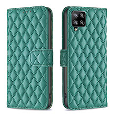 Leather Case Stands Flip Cover Holder B11F for Samsung Galaxy A42 5G Green