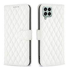 Leather Case Stands Flip Cover Holder B11F for Samsung Galaxy M33 5G White