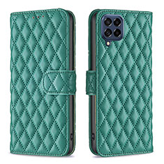 Leather Case Stands Flip Cover Holder B11F for Samsung Galaxy M53 5G Green