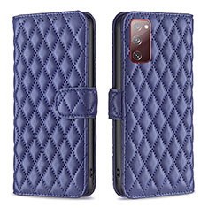 Leather Case Stands Flip Cover Holder B11F for Samsung Galaxy S20 FE 4G Blue