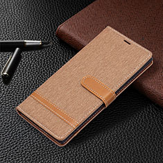 Leather Case Stands Flip Cover Holder B11F for Samsung Galaxy S22 Ultra 5G Gold