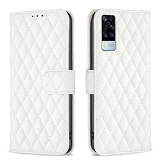 Leather Case Stands Flip Cover Holder B11F for Vivo Y51A White