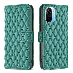 Leather Case Stands Flip Cover Holder B11F for Xiaomi Mi 11X 5G Green