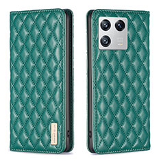 Leather Case Stands Flip Cover Holder B11F for Xiaomi Mi 13 5G Green