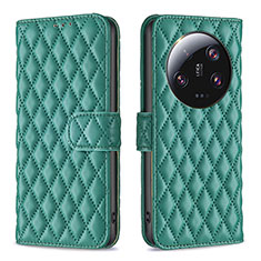 Leather Case Stands Flip Cover Holder B11F for Xiaomi Mi 13 Ultra 5G Green