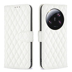 Leather Case Stands Flip Cover Holder B11F for Xiaomi Mi 13 Ultra 5G White