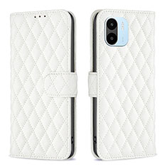 Leather Case Stands Flip Cover Holder B11F for Xiaomi Poco C50 White