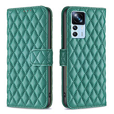 Leather Case Stands Flip Cover Holder B11F for Xiaomi Redmi K50 Ultra 5G Green