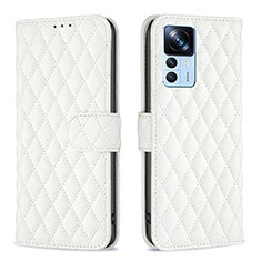 Leather Case Stands Flip Cover Holder B11F for Xiaomi Redmi K50 Ultra 5G White