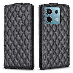 Leather Case Stands Flip Cover Holder B11F for Xiaomi Redmi Note 13 Pro 5G Black