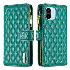 Leather Case Stands Flip Cover Holder B12F for Xiaomi Redmi A1 Green