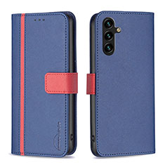 Leather Case Stands Flip Cover Holder B13F for Samsung Galaxy A04s Blue