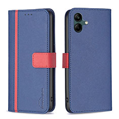 Leather Case Stands Flip Cover Holder B13F for Samsung Galaxy A05 Blue