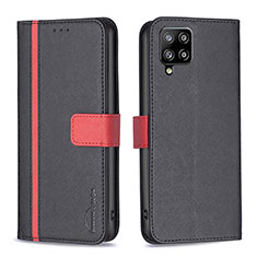 Leather Case Stands Flip Cover Holder B13F for Samsung Galaxy A42 5G Black