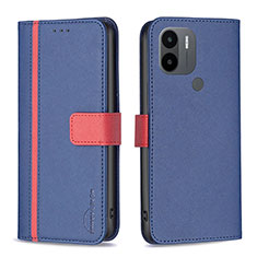 Leather Case Stands Flip Cover Holder B13F for Xiaomi Redmi A1 Plus Blue