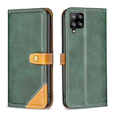 Leather Case Stands Flip Cover Holder B14F for Samsung Galaxy A42 5G Green