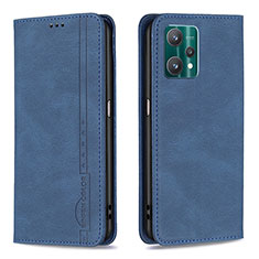 Leather Case Stands Flip Cover Holder B15F for Realme 9 5G Blue