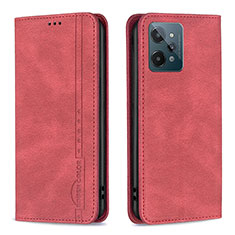 Leather Case Stands Flip Cover Holder B15F for Realme C31 Red