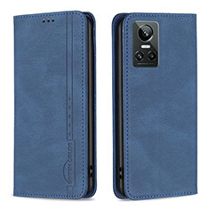 Leather Case Stands Flip Cover Holder B15F for Realme GT Neo3 5G Blue