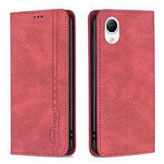 Leather Case Stands Flip Cover Holder B15F for Samsung Galaxy A23 5G SC-56C Red