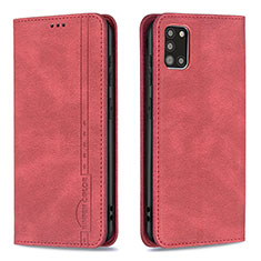 Leather Case Stands Flip Cover Holder B15F for Samsung Galaxy A31 Red