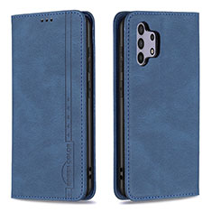 Leather Case Stands Flip Cover Holder B15F for Samsung Galaxy A32 5G Blue