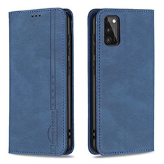 Leather Case Stands Flip Cover Holder B15F for Samsung Galaxy A41 Blue