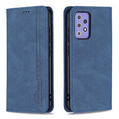 Leather Case Stands Flip Cover Holder B15F for Samsung Galaxy A72 5G Blue