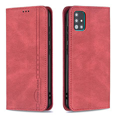 Leather Case Stands Flip Cover Holder B15F for Samsung Galaxy M40S Red