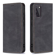 Leather Case Stands Flip Cover Holder B15F for Samsung Galaxy S20 Lite 5G Black