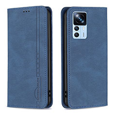 Leather Case Stands Flip Cover Holder B15F for Xiaomi Mi 12T 5G Blue