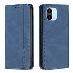 Leather Case Stands Flip Cover Holder B15F for Xiaomi Redmi A2 Plus Blue