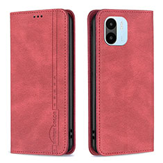 Leather Case Stands Flip Cover Holder B15F for Xiaomi Redmi A2 Plus Red