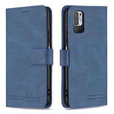 Leather Case Stands Flip Cover Holder B15F for Xiaomi Redmi Note 11 SE 5G Blue