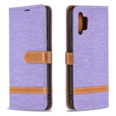 Leather Case Stands Flip Cover Holder B16F for Samsung Galaxy A32 4G Clove Purple