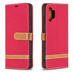 Leather Case Stands Flip Cover Holder B16F for Samsung Galaxy A32 5G Red