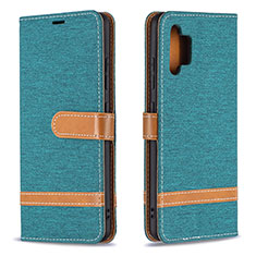 Leather Case Stands Flip Cover Holder B16F for Samsung Galaxy M32 5G Green