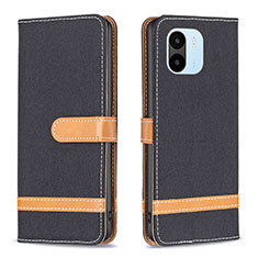 Leather Case Stands Flip Cover Holder B16F for Xiaomi Redmi A2 Plus Black