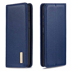 Leather Case Stands Flip Cover Holder B17F for Samsung Galaxy S20 Plus 5G Blue